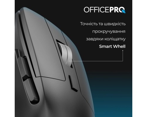 Мишка OfficePro M395B Silent Click Ergonomic Wireless Black (M395B)