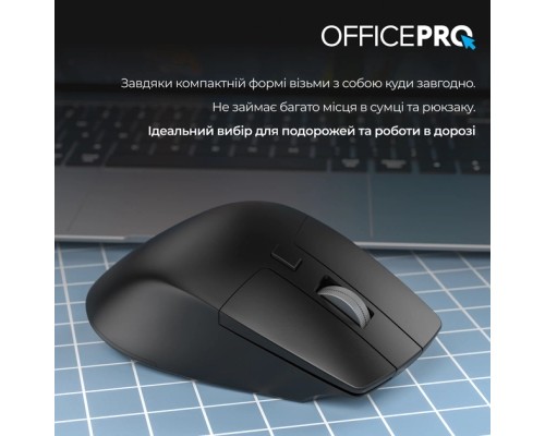 Мишка OfficePro M395B Silent Click Ergonomic Wireless Black (M395B)