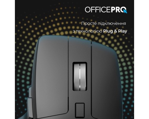 Мишка OfficePro M395B Silent Click Ergonomic Wireless Black (M395B)