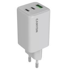 Зарядний пристрій Canyon CU65ACC GaN 65W 2xPD 1xQC EU White (CNS-CUW65ACC)