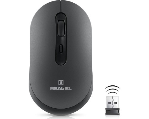 Мишка REAL-EL RM-470W Wireless/Bluetooth Dark Gray (EL123200049)