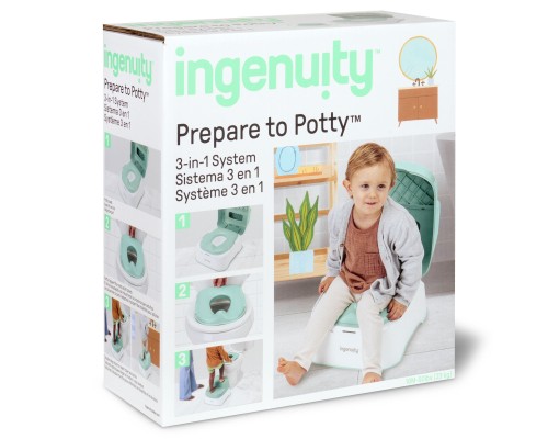 Горщик Ingenuity підставка дитячий 3 в 1 Prepare to Potty (17143)