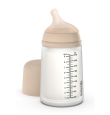 Пляшечка для годування Suavinex Zero. Zero Beige 270 мл, середній потік (308419)