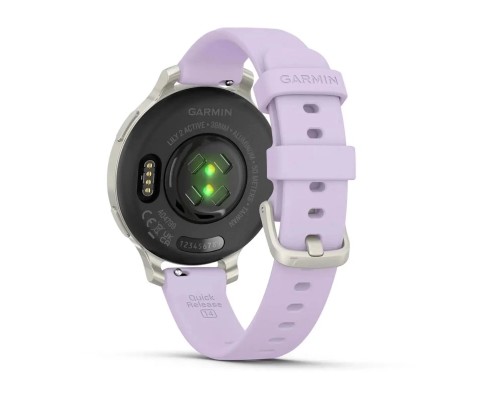 Смарт-годинник Garmin Lily 2 Active, Silver/Jasmine Purple, Silicone, (010-02891-01)