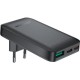 Зарядний пристрій Acefast 3xUSB 65W (2xUSB-C+USB-A) Gan A100 Fast Charger Ultra thin black (6974316283492)
