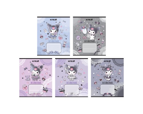 Зошит Kite Kuromi, 18 аркушів, лінія (HK25-237-1)