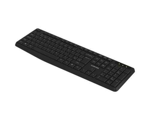Клавіатура Canyon KB-W01 Water resistant Wireless UA Black (CNE-CKEYW01)
