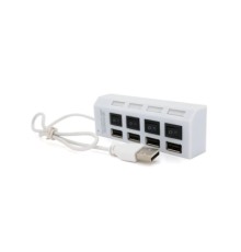 Концентратор Voltronic USB 2.0 to 4xUSB with switches white (YT-HWS4HS-W)