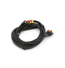Кабель мультимедійний 3xRCA M to 3xRCA M 3.0m black Voltronic (YT-3хRCA(M)/3хRCA(M)-3.0P)