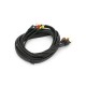 Кабель мультимедійний 3xRCA M to 3xRCA M 3.0m black Voltronic (YT-3хRCA(M)/3хRCA(M)-3.0P)