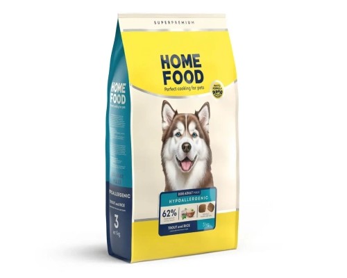 Сухий корм для собак Home Food ADULT MAXI Hypoallergenic з фореллю та рисом 3 кг (4820235021375)