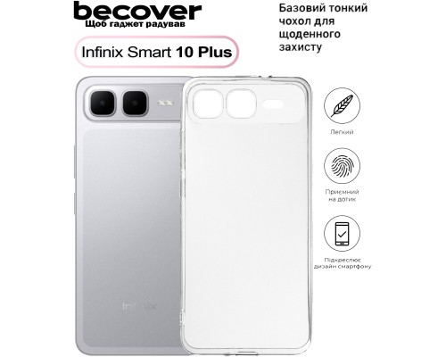 Чохол до мобільного телефона BeCover Silicone Infinix Smart 10 Plus (X6725B) Transparent (713765)