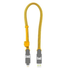 Дата кабель 6in1 inCharge XL 0.3m yellow Rolling Square (XLS03R)