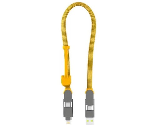 Дата кабель 6in1 inCharge XL 0.3m yellow Rolling Square (XLS03R)