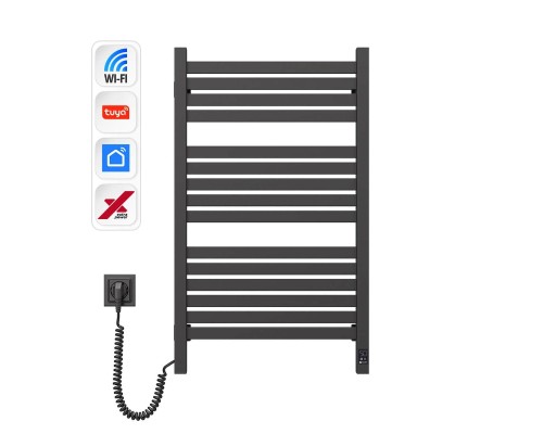 Сушарка для рушників Navin Авангард Х, 800х480, Wi-Fi, чорний муар, лівобічна (12-272155-4880)