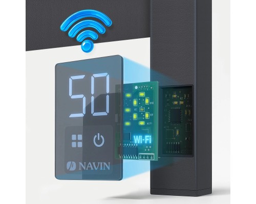 Сушарка для рушників Navin Авангард Х, 800х480, Wi-Fi, чорний муар, лівобічна (12-272155-4880)