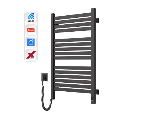 Сушарка для рушників Navin Авангард Х, 800х480, Wi-Fi, чорний муар, лівобічна (12-272155-4880)