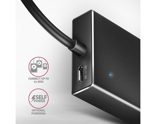 Концентратор AXAGON USB-C to 7xUSB 3.0 black (HUE-F7C)