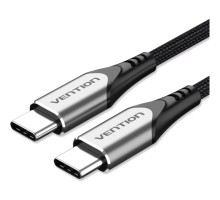 Дата кабель USB 2.0 C Male to C Male Cable 2M Gray Aluminum Alloy Type VENTION (TADHH)