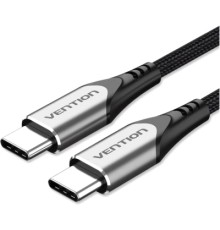 Дата кабель USB 2.0 C Male to C Male Cable 2M Gray Aluminum Alloy Type VENTION (TADHH)