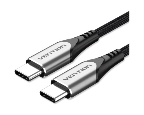 Дата кабель USB 2.0 C Male to C Male Cable 2M Gray Aluminum Alloy Type VENTION (TADHH)