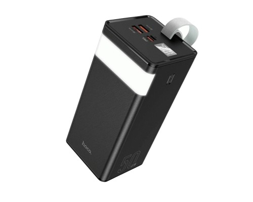 Батарея універсальна HOCO 50000mAh Powermaster PD/20W, QC/22.5W, Lamp, Black (J86A / 714738)