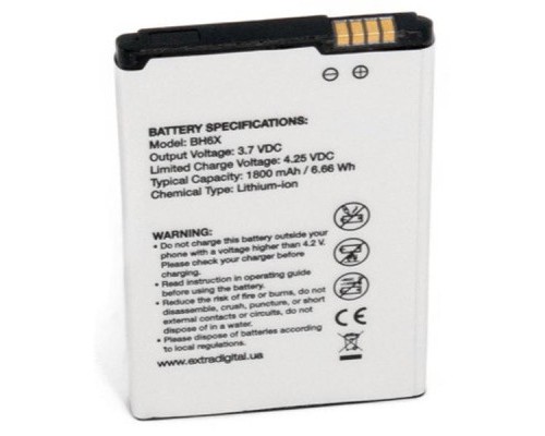 Акумуляторна батарея Extradigital Motorola BH6X (1800 mAh) (BMM6257) Акумуляторна батарея Extradigital Motorola BH6X (1800 mAh) (BMM6257)