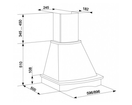 Витяжка кухонна Eleyus Tempo 800 LED SMD 60 N