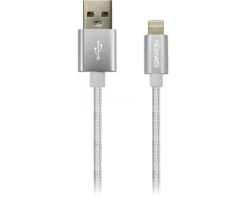 Дата кабель USB 2.0 AM to Lightning 1.0m Pearl White Canyon (CNE-CFI3PW)
