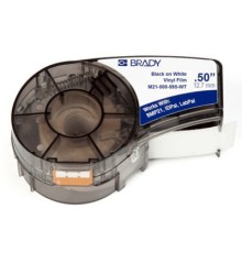 Стрічка для принтера етикеток Brady M21-500-595-WT, vinyl, 12.7mm/6.4m. Black on White (M21-500-595-WT)