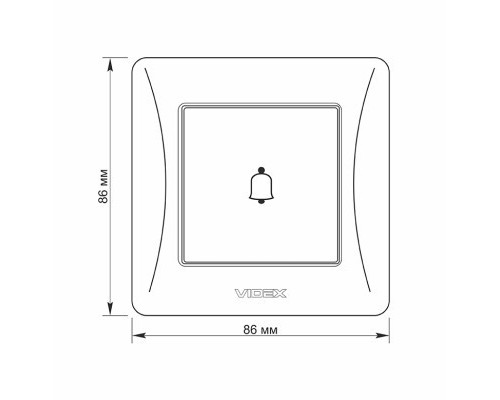 Кнопка дзвінка Videx BINERA 1кл срібний шовк (VF-BNDB1-SS)