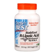 Антиоксидант Doctor's Best R-Ліпоєва кислота, R-Lipoic Acid, 100 мг, 180 капсул (DRB-00229)