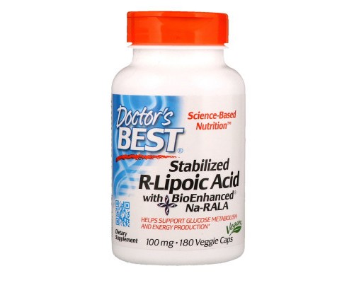 Антиоксидант Doctor's Best R-Ліпоєва кислота, R-Lipoic Acid, 100 мг, 180 капсул (DRB-00229) Антиоксидант Doctor's Best R-Ліпоєва кислота, R-Lipoic Acid, 100 мг, 180 капсул (DRB-00229)
