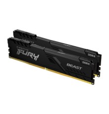 Модуль пам'яті для комп'ютера DDR4 64GB (2x32GB) 3200 MHz Fury Beast Black Kingston Fury (ex.HyperX) (KF432C16BBK2/64)