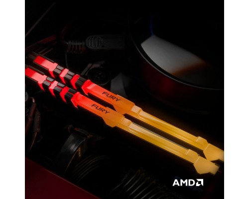 Модуль пам'яті для комп'ютера DDR4 16GB 3600 MHz Fury Beast RGB Kingston Fury (ex.HyperX) (KF436C18BBA/16)