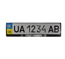 Рамка номерного знака CarLife пластик з об'ємними літерами Volkswagen (2шт) (24-018)