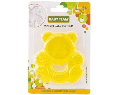 Прорізувач Baby Team з водою Ведмежатко (4004_мишка_желтый)