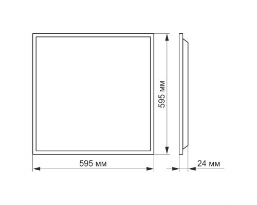 Світильник Videx LED панель 48W 4100K матова (VL-Pb484W(2))