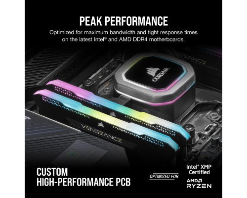Модуль пам'яті для комп'ютера DDR4 32GB (2x16GB) 3200 MHz Vengeance RGB PRO SL Black Corsair (CMH32GX4M2Z3200C16)