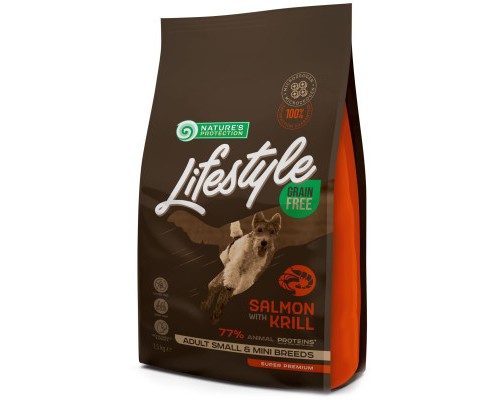 Сухий корм для собак Nature's Protection Lifestyle Grain Free Salmon, krill Adult Small&Mini 1.5 кг (NPLS45680) Сухий корм для собак Nature's Protection Lifestyle Grain Free Salmon, krill Adult Small&Mini 1.5 кг (NPLS45680)