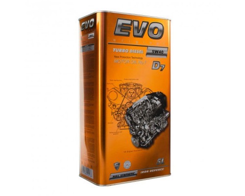 Моторна олива EVO D7 5W-40 TURBO DIESEL 5L (D7 5L 5W-40 TURBO DIESEL)