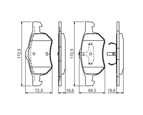 Гальмівні колодки Bosch 0 986 424 668