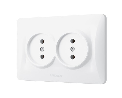 Розетка Videx BINERA 2ая (VF-BNSK2-W)