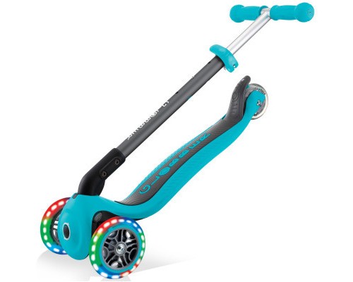 Самокат Globber Primo Foldable Lights бірюзовий (432-105-2)