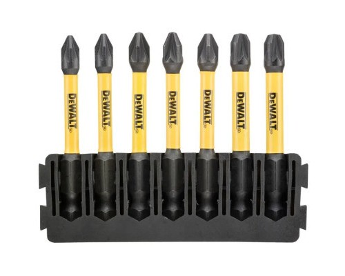 Набір біт DeWALT в касеті для Tough Case, FlexTorq, L=57 мм, Рz2 - 7 шт. (DT70821)