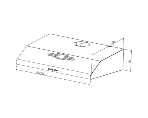 Витяжка кухонна Jantar PHT I LED 60 WH