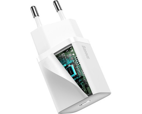 Зарядний пристрій Baseus Super Si Quick Charger 1C 20W EU White (CCSUP-B02)