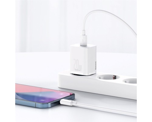 Зарядний пристрій Baseus Super Si Quick Charger 1C 20W EU White (CCSUP-B02)