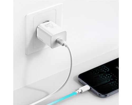 Зарядний пристрій Baseus Super Si Quick Charger 1C 20W EU White (CCSUP-B02)