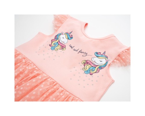 Плаття дитяче POP FASHION з фатиновою спідницею з однорогами (6831-98G-peach)